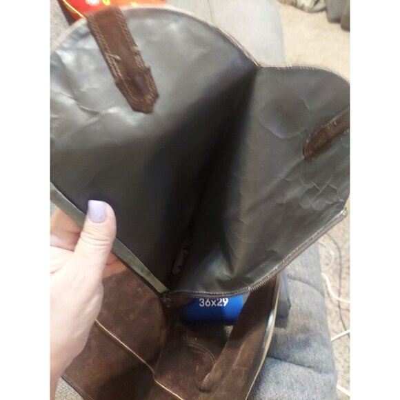 Anne Klein II Leather Suede Boots Size 8 Mid Calf Winter Boots Made In Italy - Picture 3 of 6